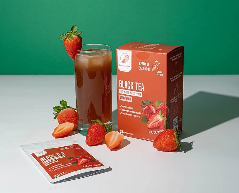 Black Tea Premix - Strawberry